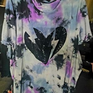 Torrid LOVE SICK tie dye shirt